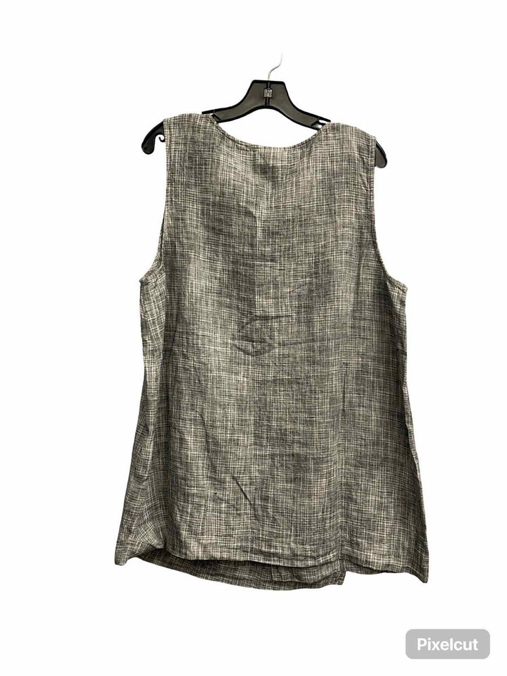 Pure Jill Size XL Grey 100% Linen Tank Top