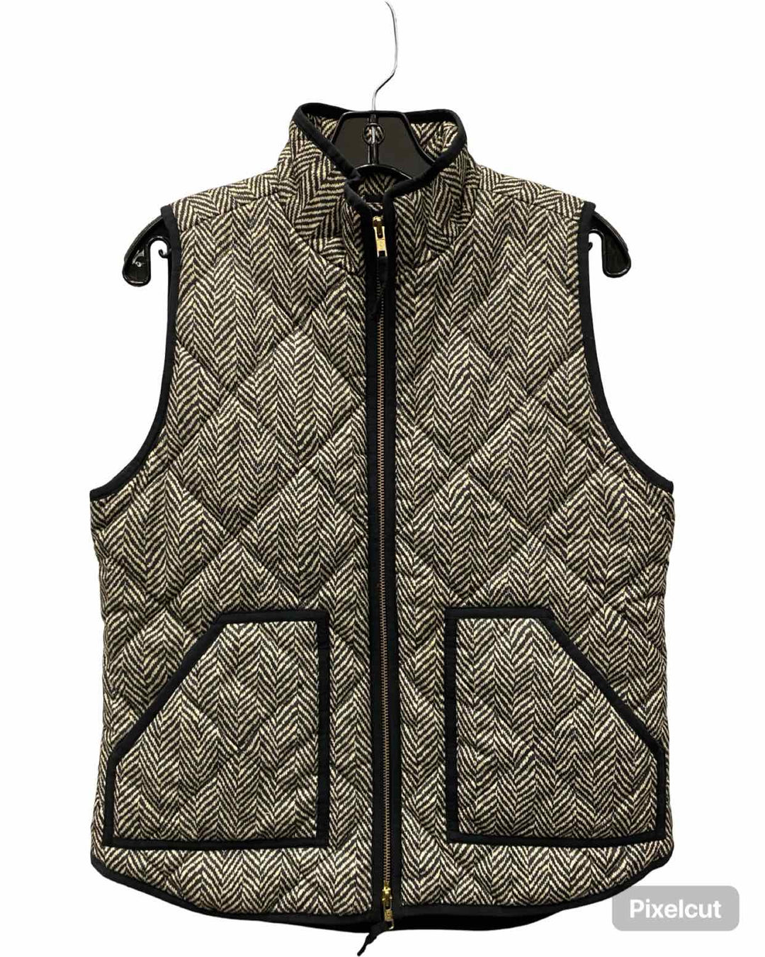 J Crew Size S Black Yellow Print Vest (Outdoor)