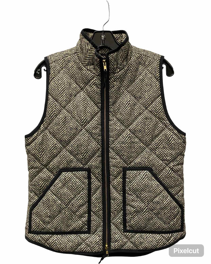 J Crew Size S Black Yellow Print Vest (Outdoor)