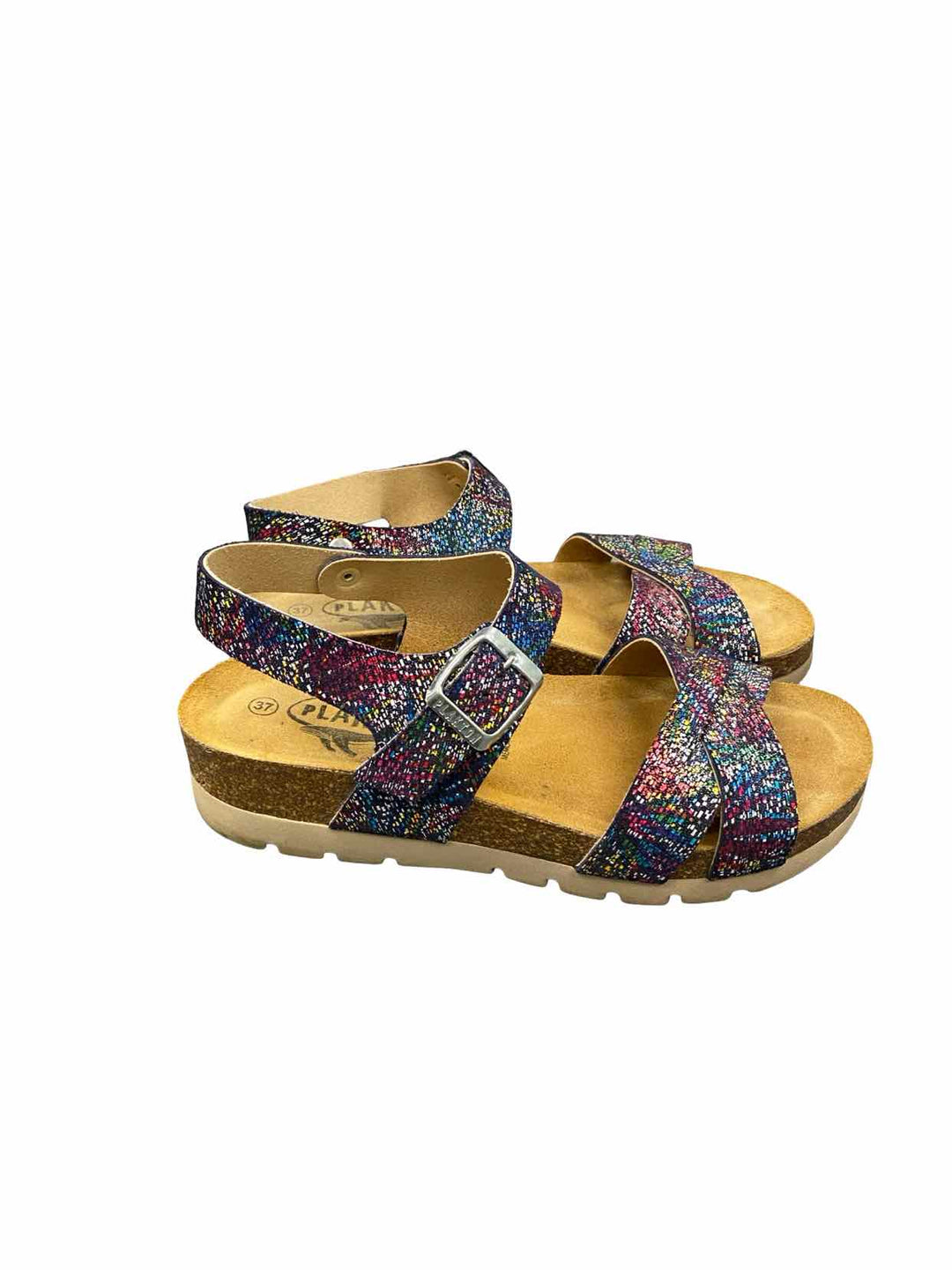 Plakton Shoe Size 37 Multi-Color Leather Sandals