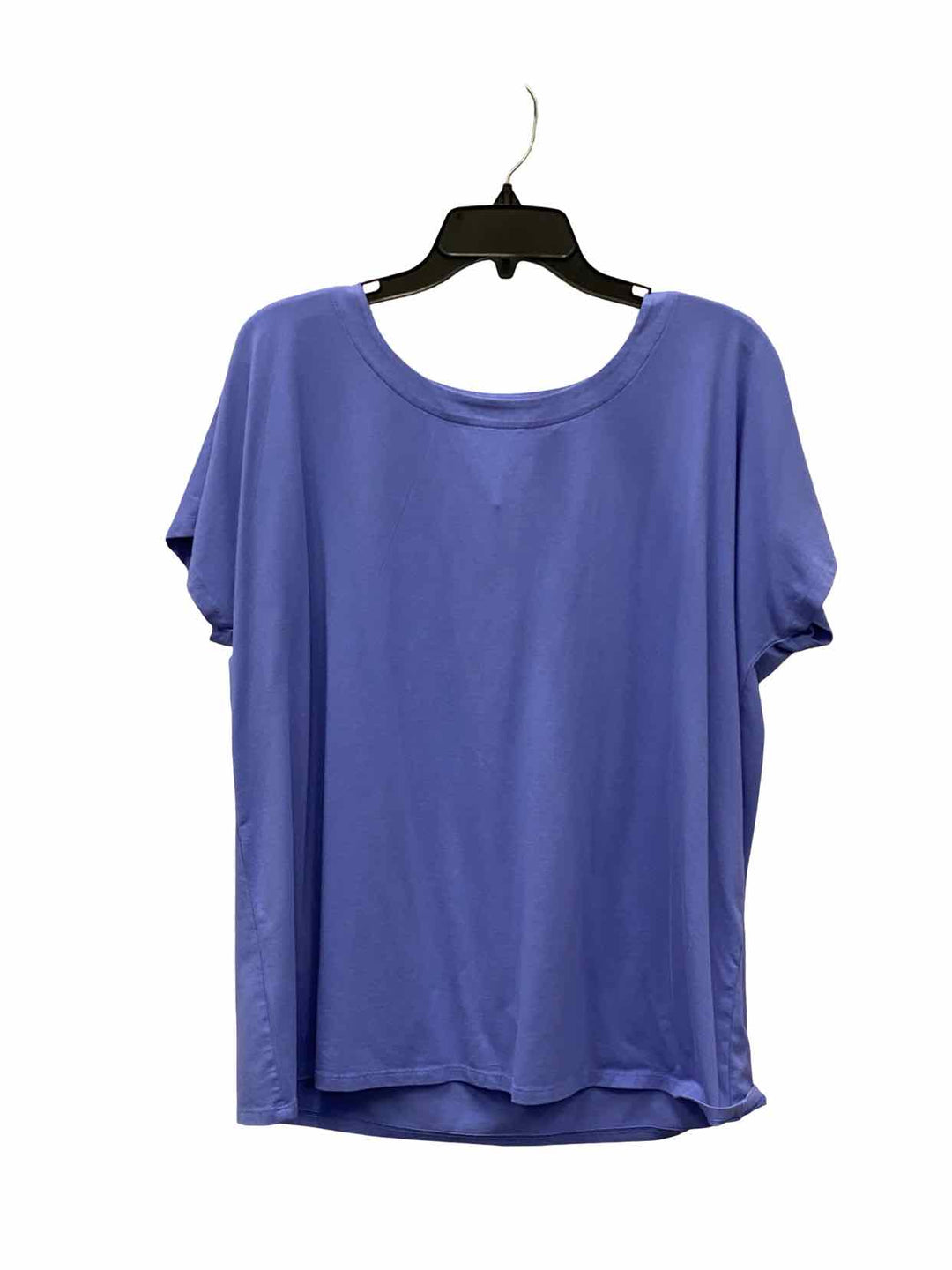J Jill Size L Blue Short Sleeve Shirts