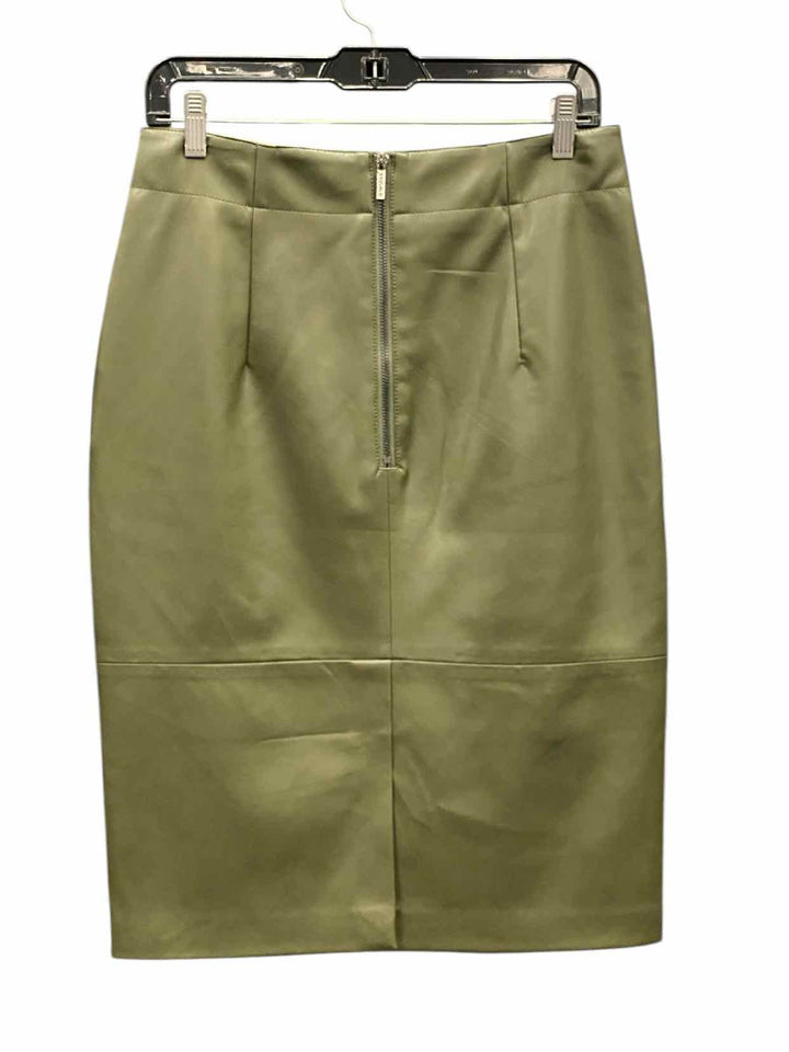 Esqualo Size 8 Green Faux Leather Skirt