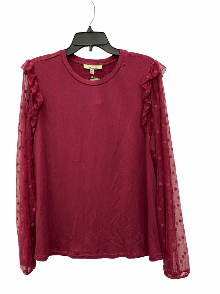 Les Serein Size XL Maroon NWT Long Sleeve Shirts