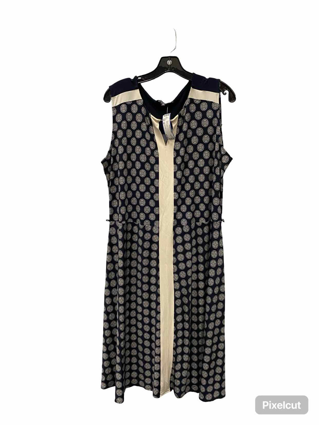Jones New York Size 2X Navy Cream Dress