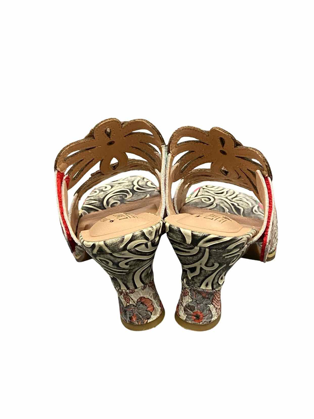 L'Artiste Shoe Size 41 Orange Leather ALANIA NWOT Heels