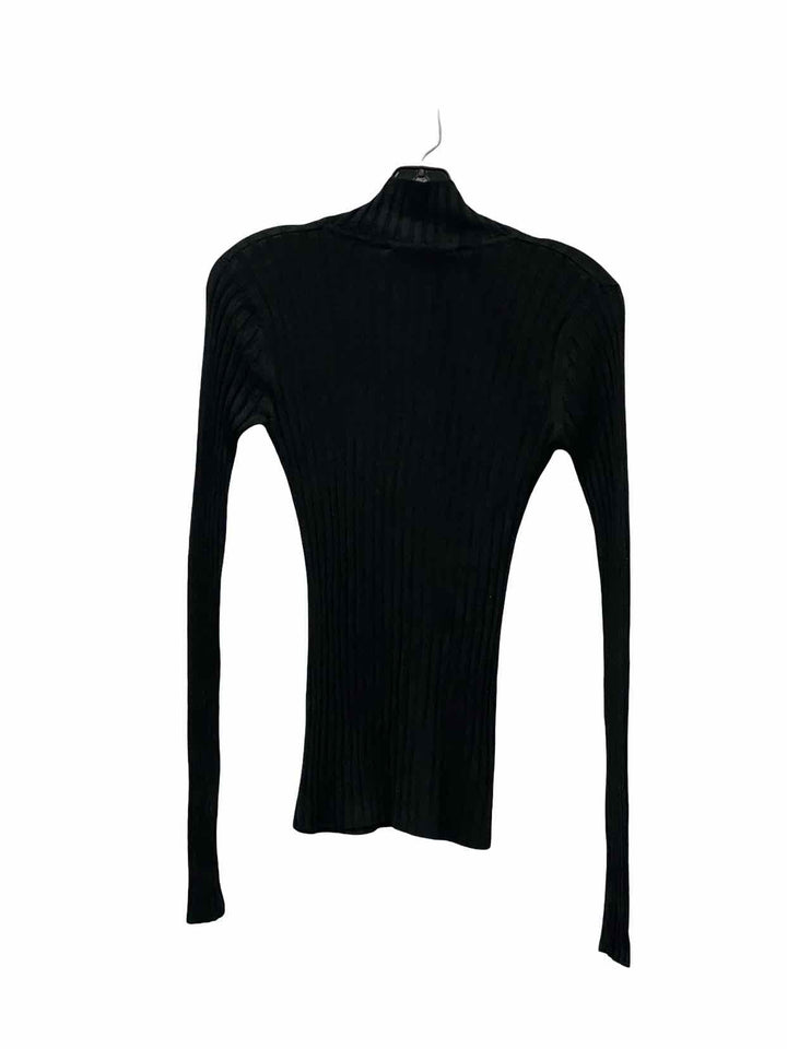 August Silk Size M Black 100% silk Long Sleeve Shirts