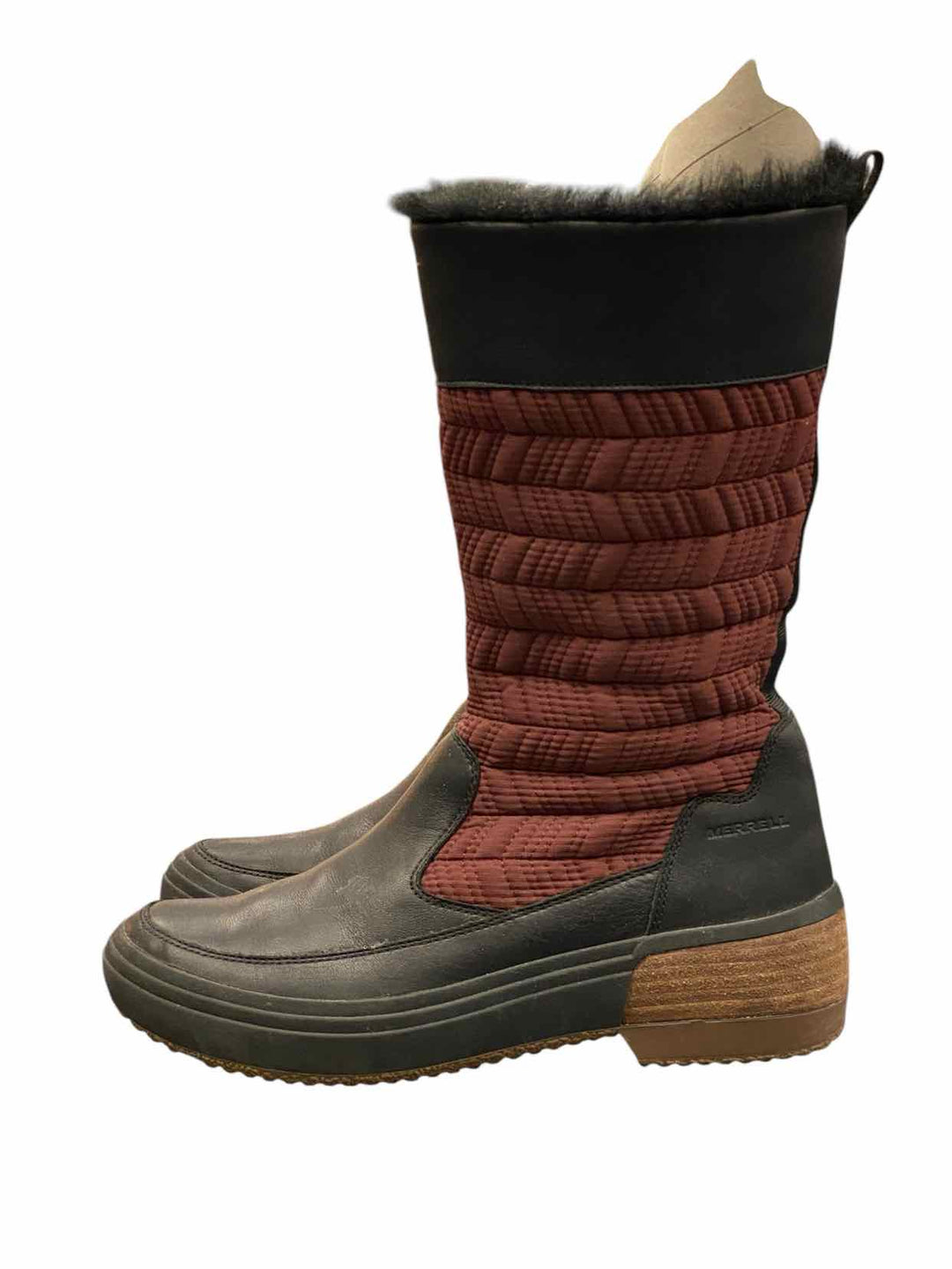 Merrell Shoe Size 8 Black Red Winter Boots(Ankle)