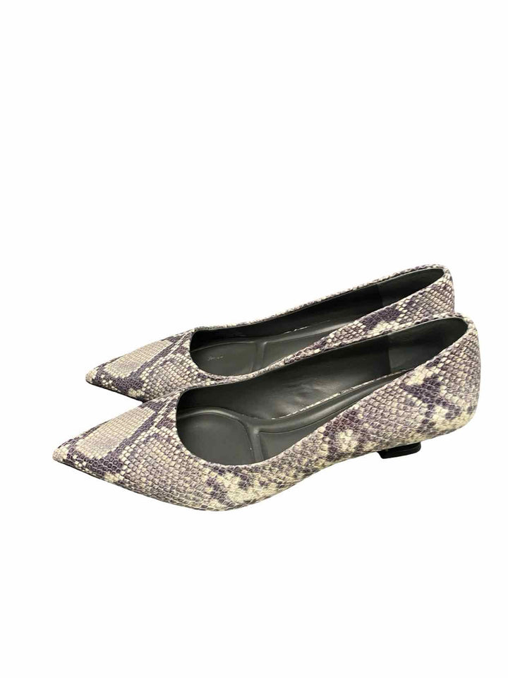 Sarto Shoe Size 9.5 Grey Leather Heels