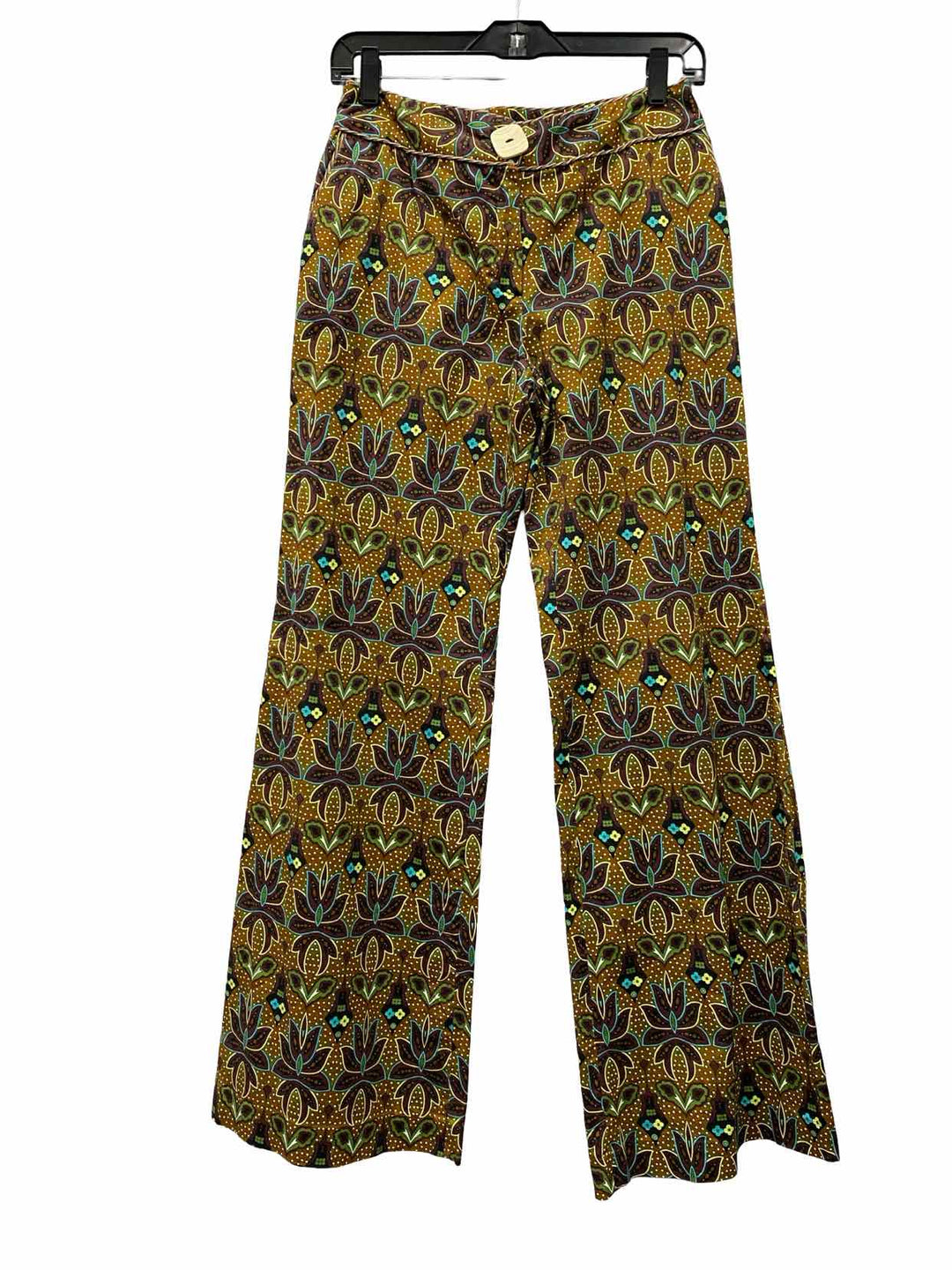 Unknown Brand Size 6 Brown Floral 97% Cotton Pants