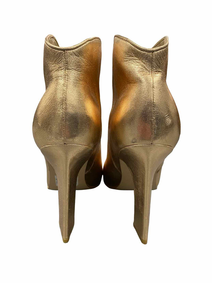 Marc Fisher Shoe Size 8 Gold Leather Boots(Ankle)