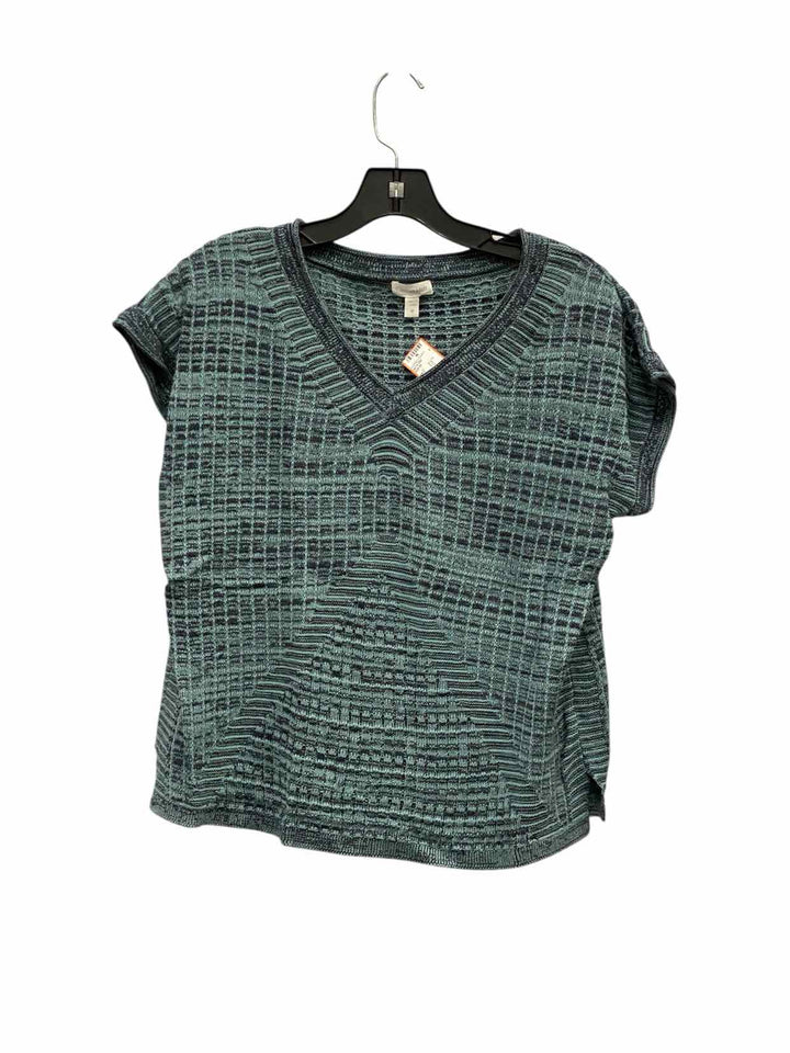 Garnet Hill Size M Blue Short Sleeve Shirts