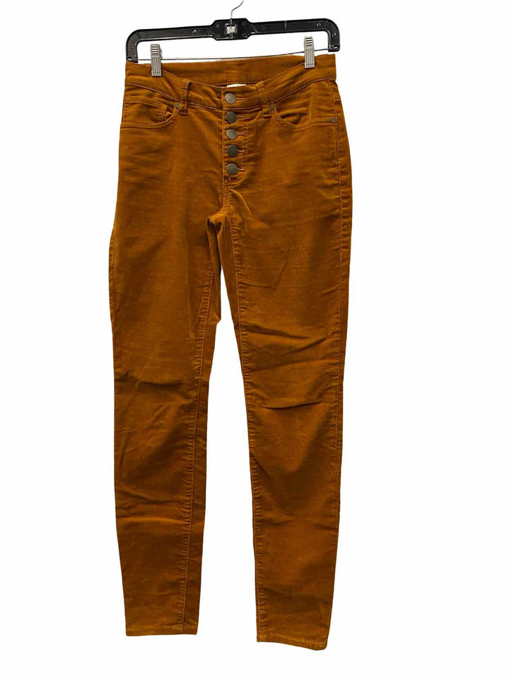Cabi Size 0 Burnt Orange corduroy Skinny Pants