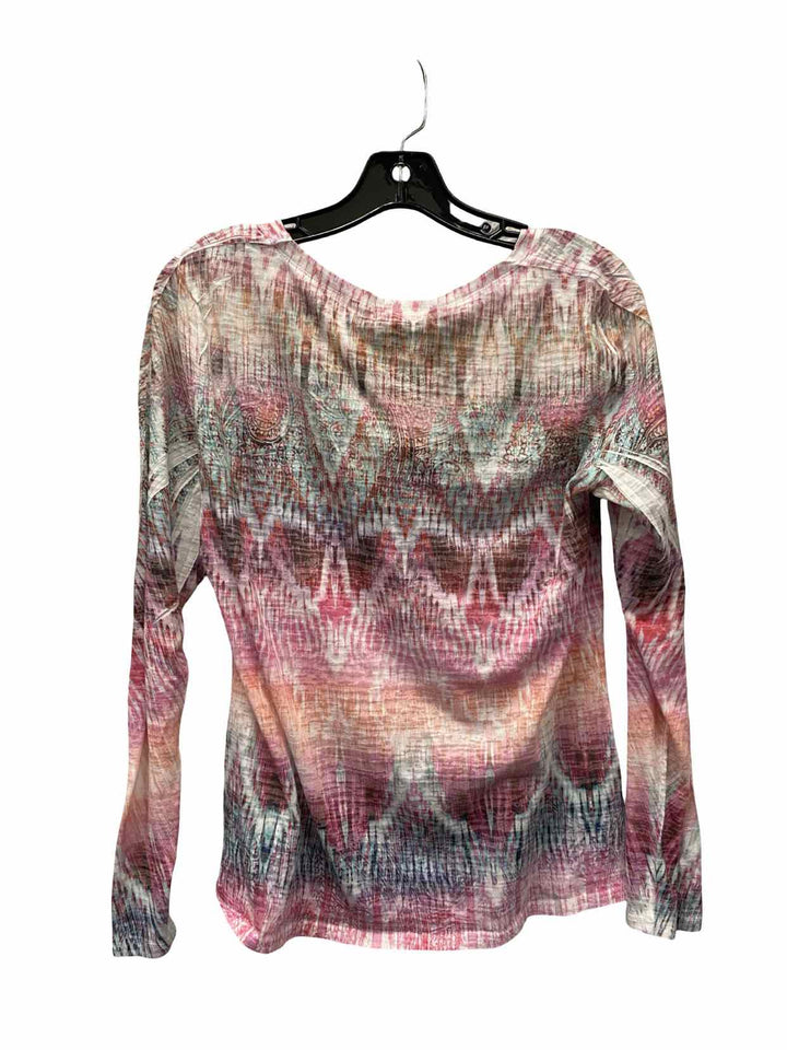 Sundance Size M Pink Print Long Sleeve Shirts