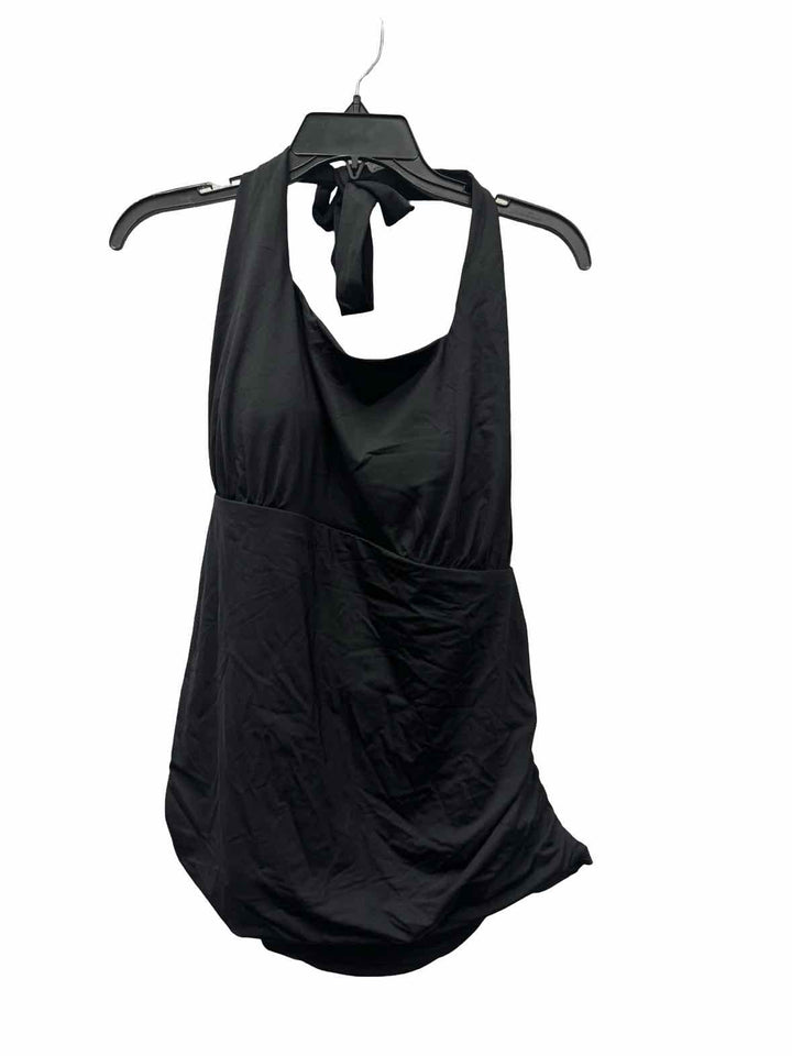 Lands End Size 22 Black Swimsuit Top