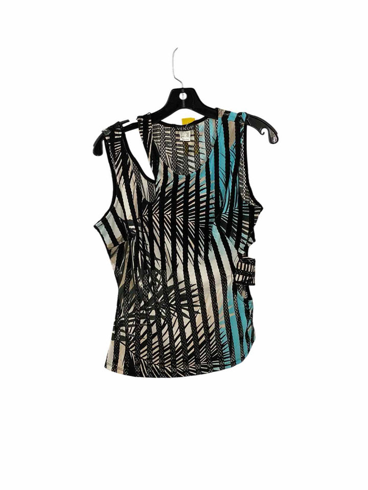 Venus Size S Black Blue Leafy Tank Top