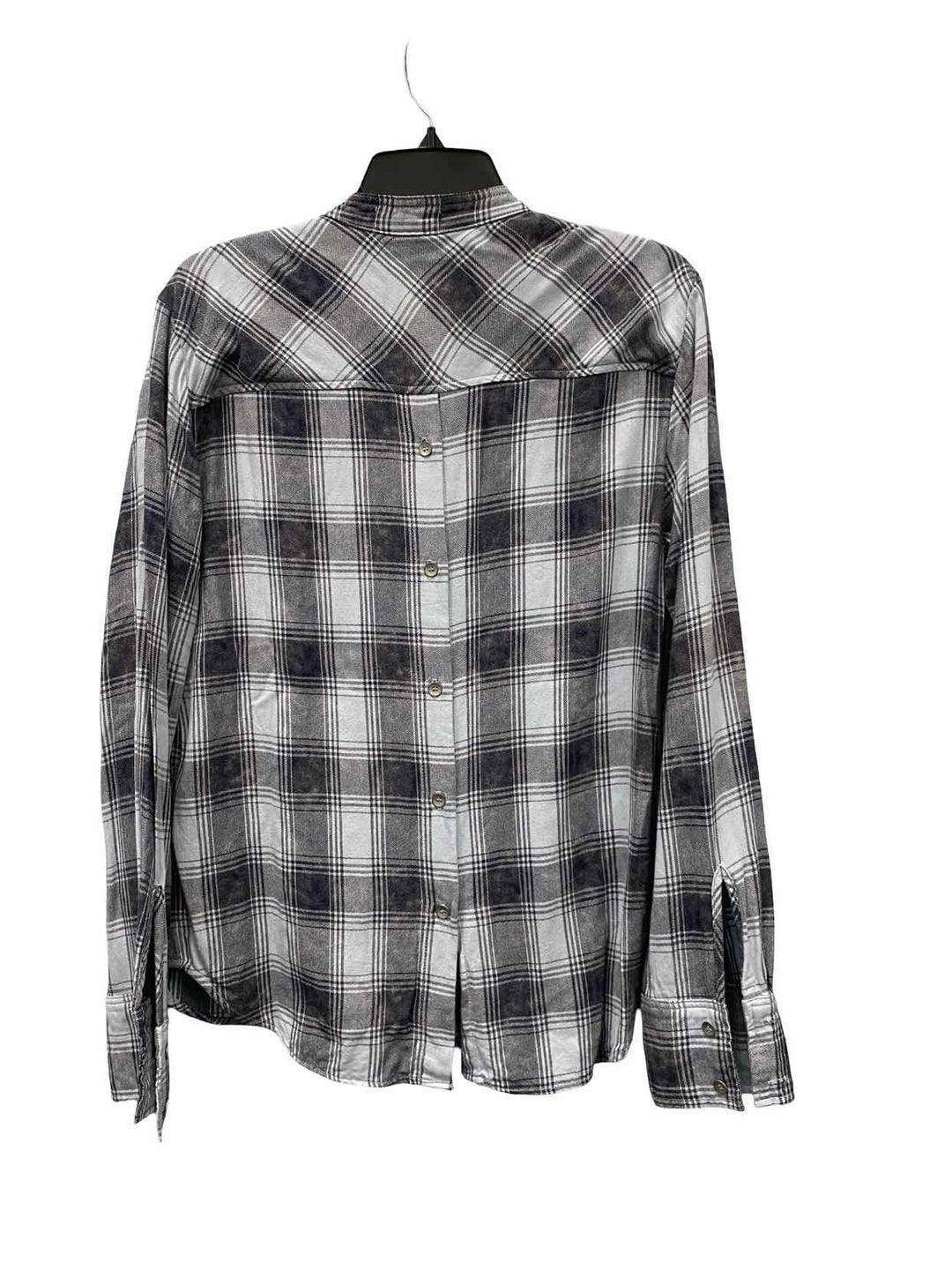 Bella Dahl Size M Blue Plaid Long Sleeve Shirts