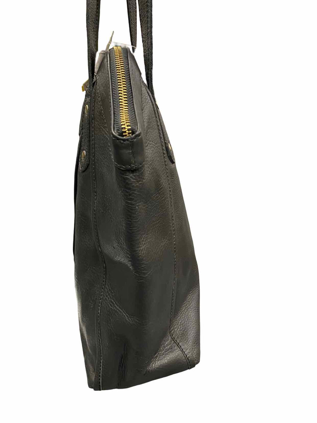 Noonday Collection Black Recycled Leather Tote Purse