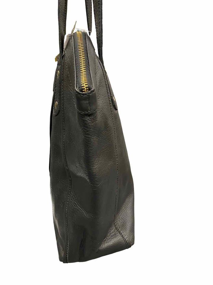 Noonday Collection Black Recycled Leather Tote Purse