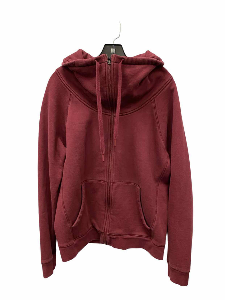 Zella Size L Burgundy 80% Cotton Sweatshirt