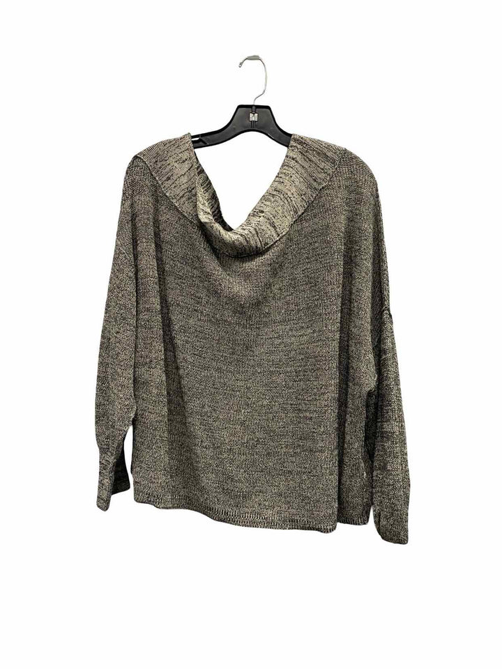 Free People Size L Black Grey Sweater