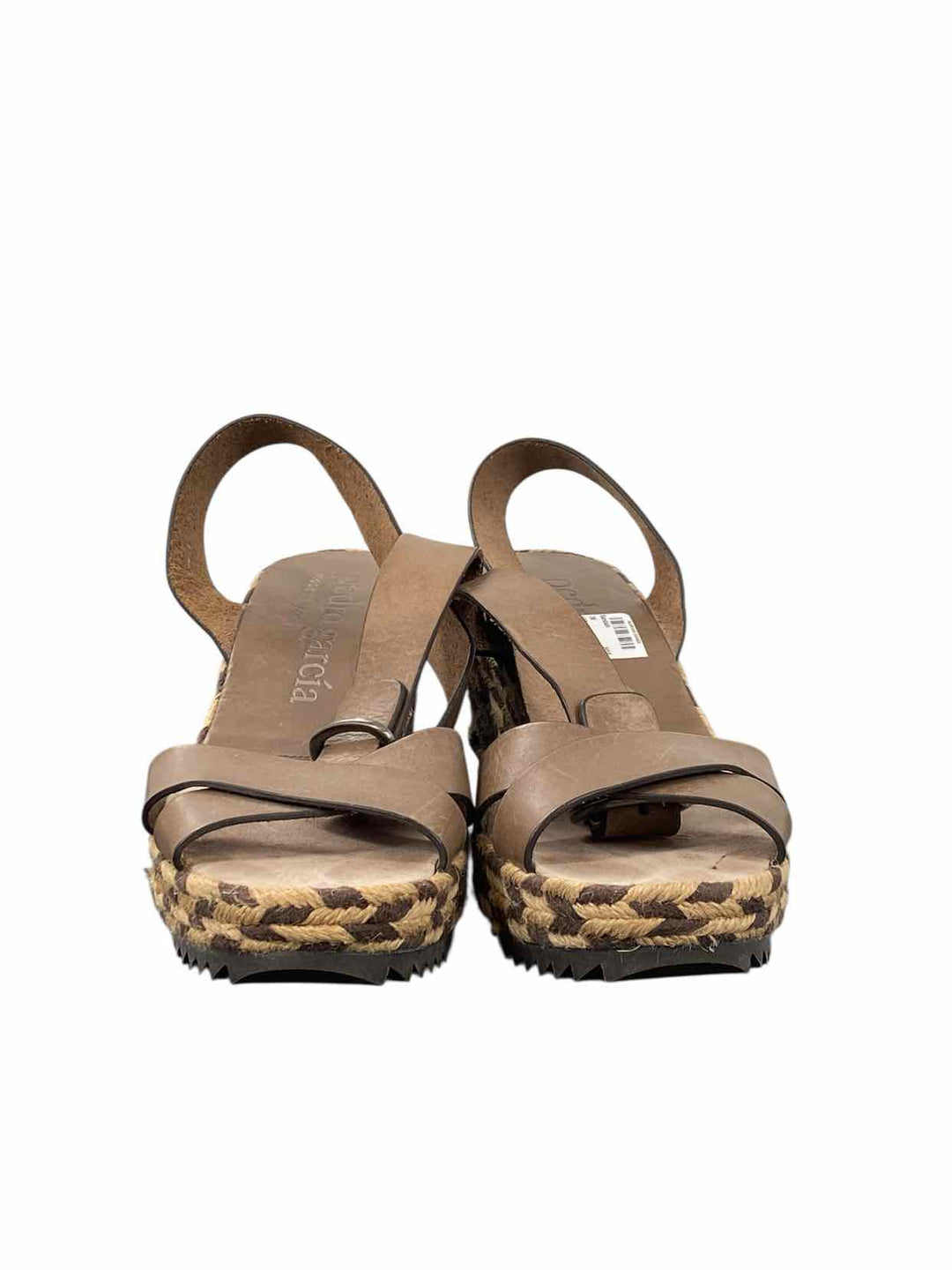 Pedro Garcia Shoe Size 38 Brown Leather Wedge Heel Sandals