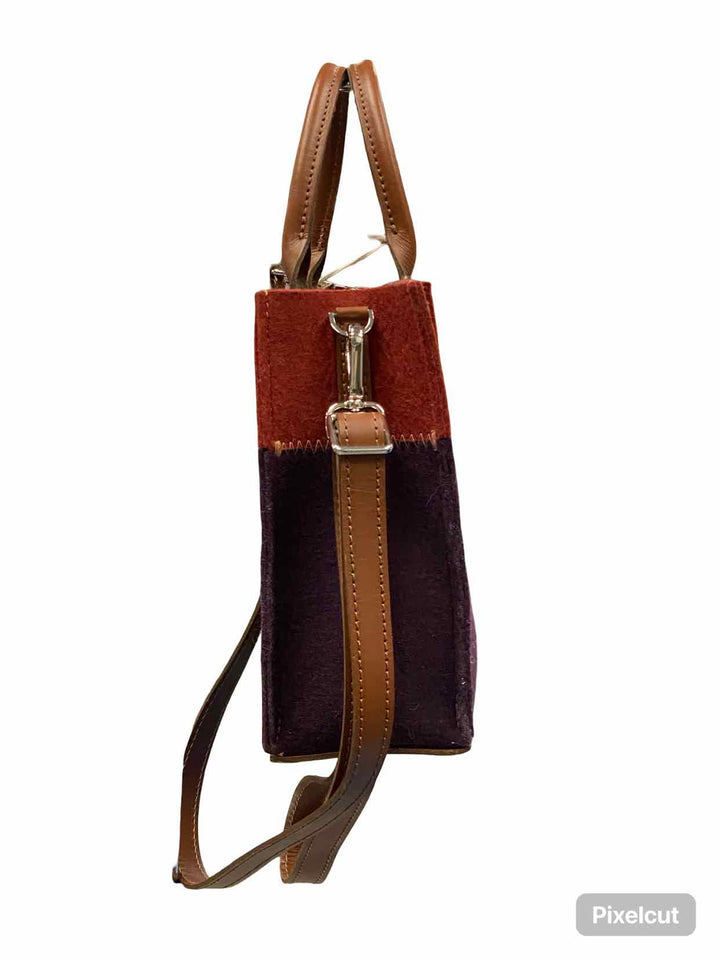Graf Lantz Plum W/Crossbody Strap Purse