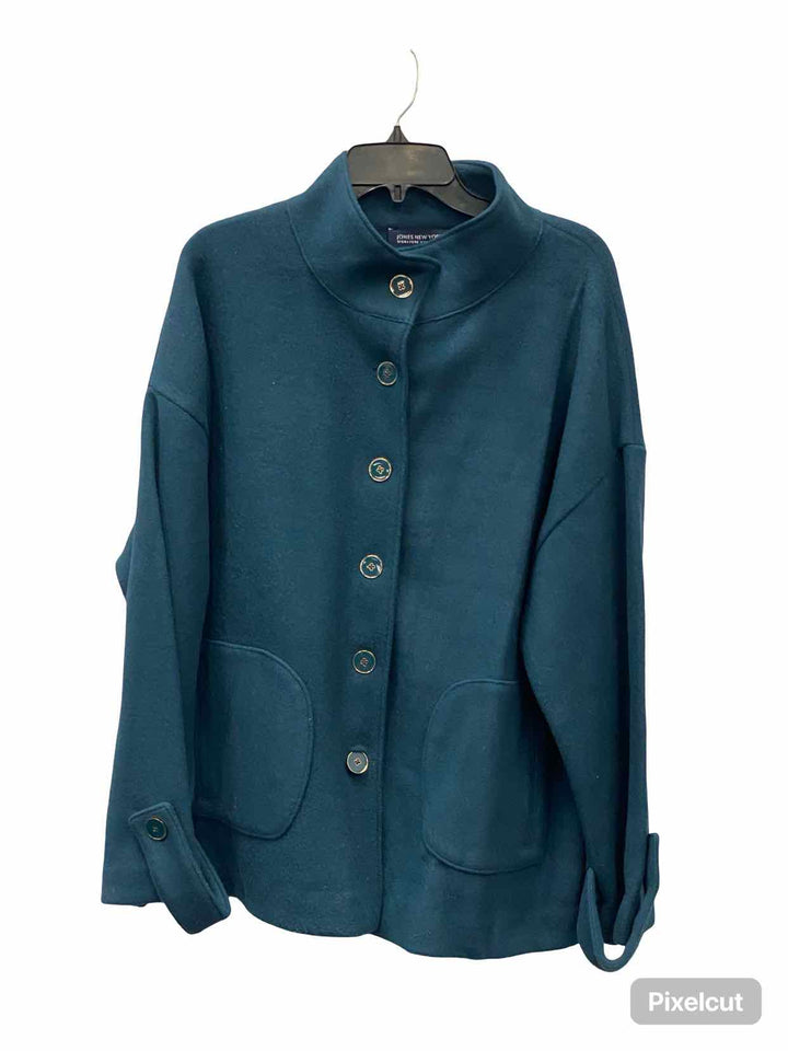 Jones New York Size 2X Blue 79% Wool Jacket