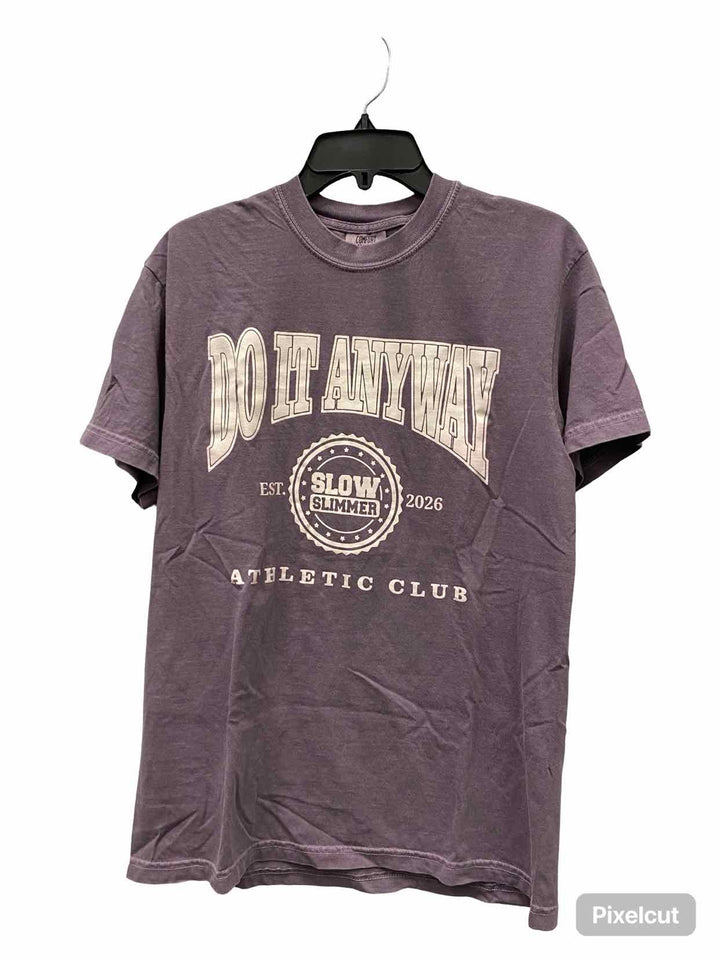 Comfort Colors Size M Purple Print T-shirt