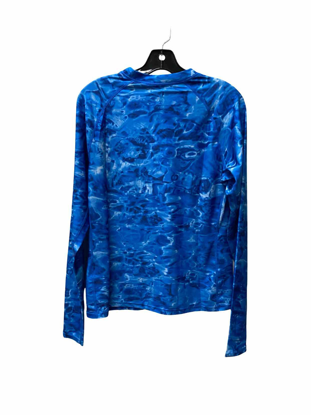 AQUA Size L Blue Athletic Long Sleeve
