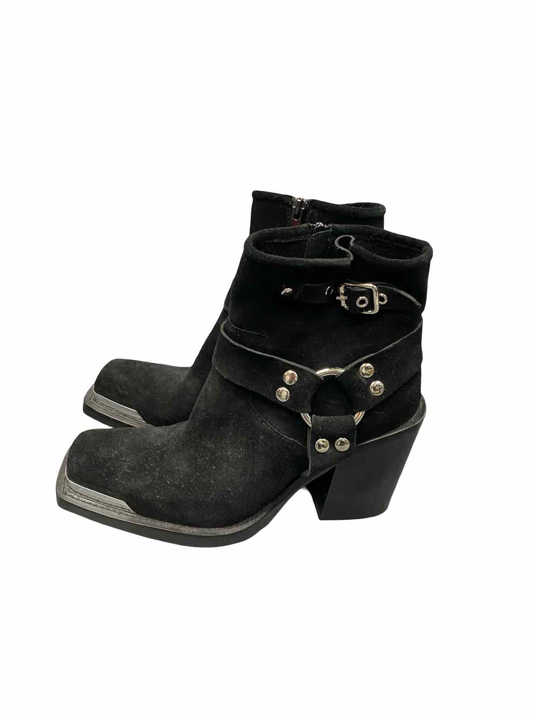 Jeffrey Campbell Shoe Size 8.5 Black Handler Moto Boots(Ankle)