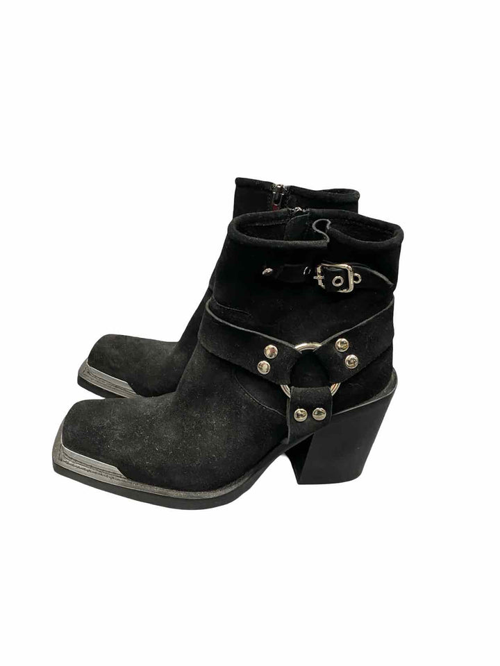 Jeffrey Campbell Shoe Size 8.5 Black Handler Moto Boots(Ankle)