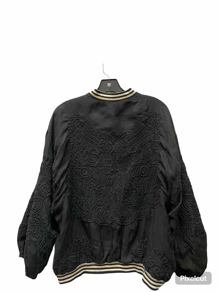 Johnny Was Size S Black Embroidered Coat(short)