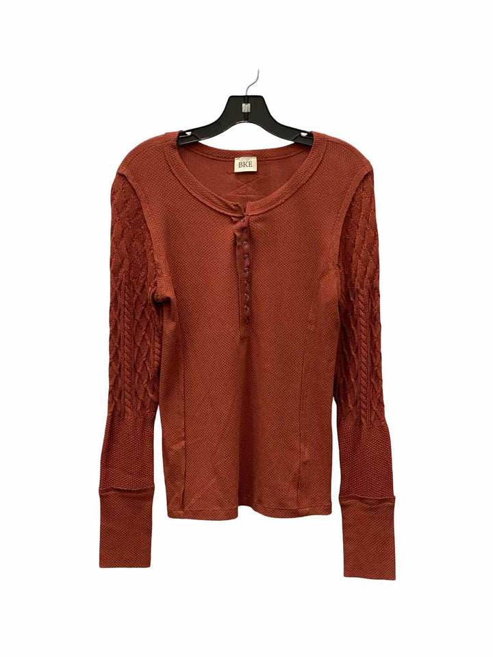 BKE Size S Blood Orange Long Sleeve Shirts