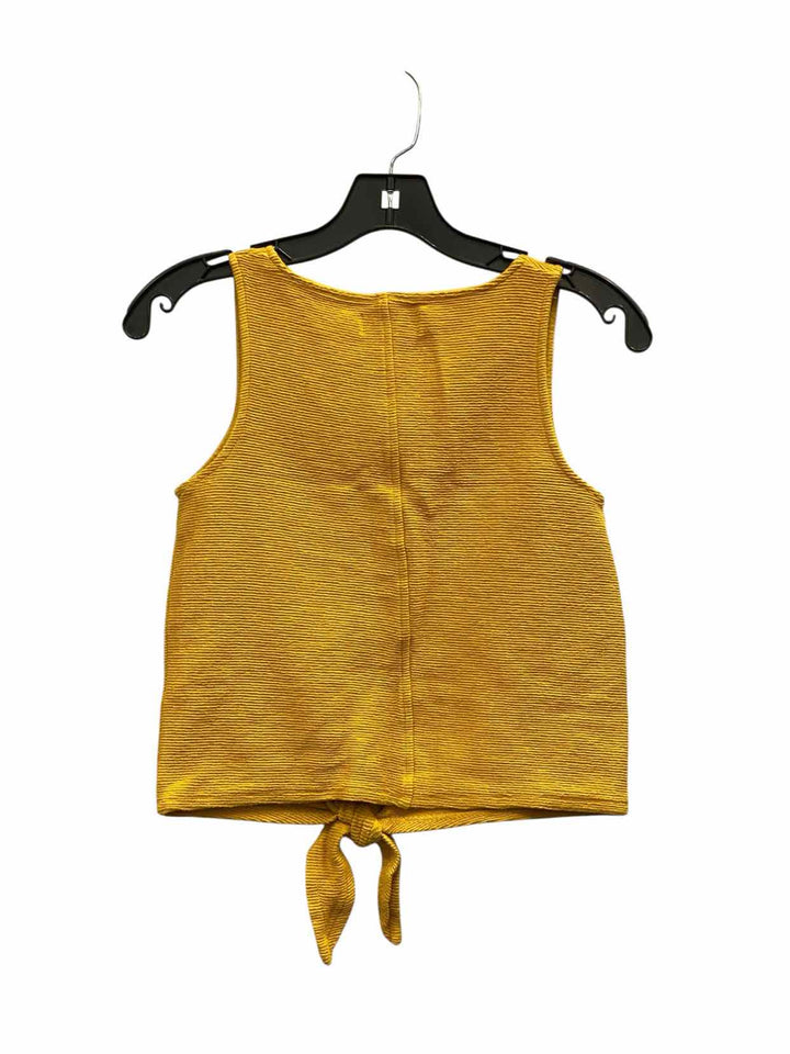 Texture & Thread Size XS Yellow 100% cotton Tank Top