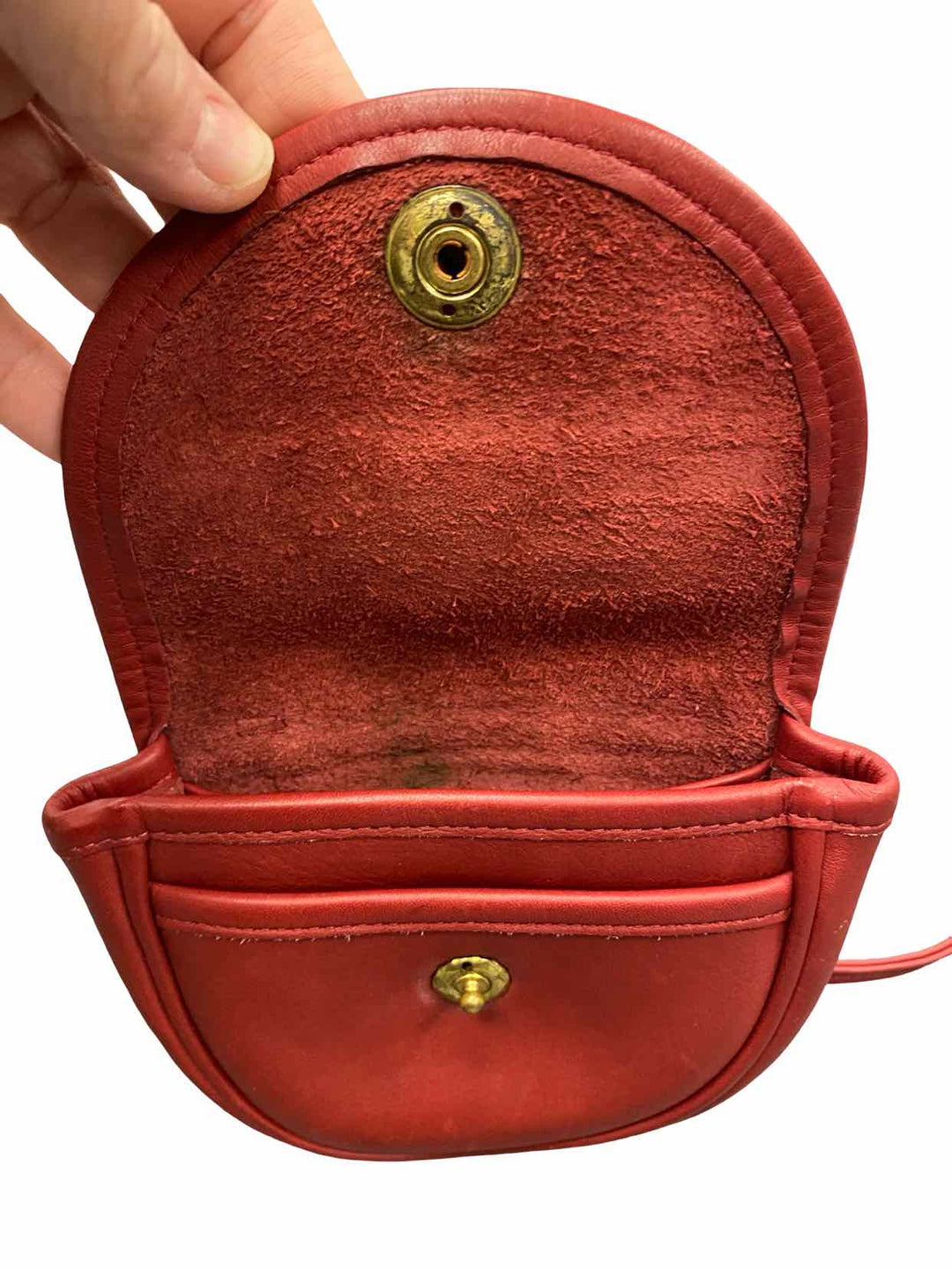 Vintage COACH Red Leather Mini Belt Bag  Convertible Convertible Crossbody Bag