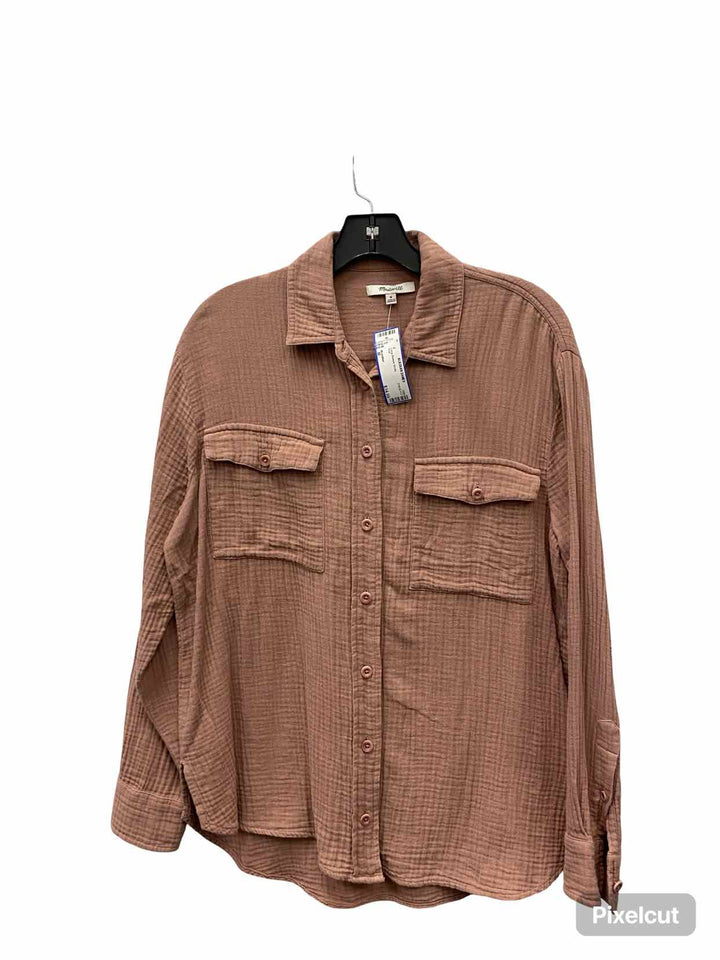 MadeWell Size M Pink Long Sleeve Shirts