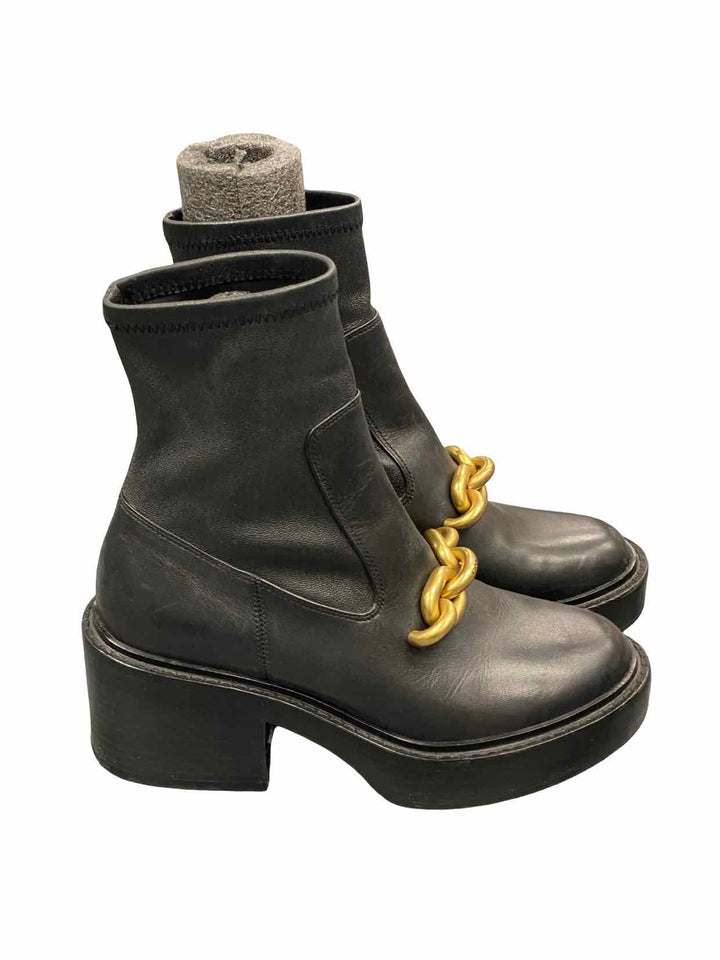 COACH Shoe Size 5 Black Gold Leather Kenna Booties Boots(Ankle)