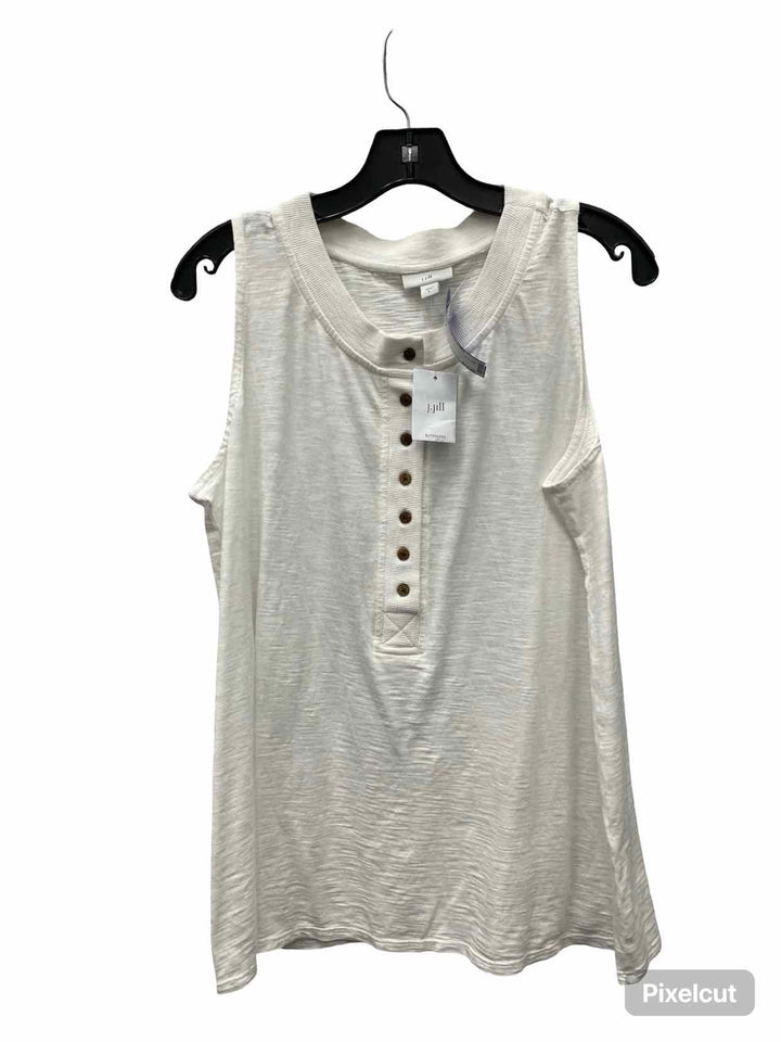J Jill Size L White Tank Top