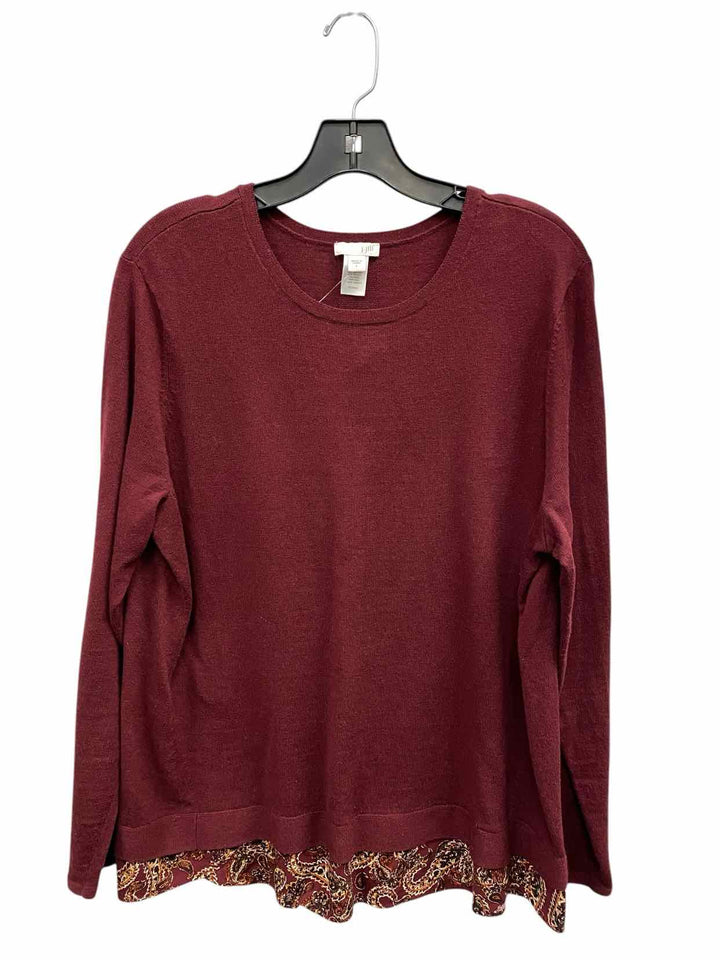 J Jill Size L Red Sweater