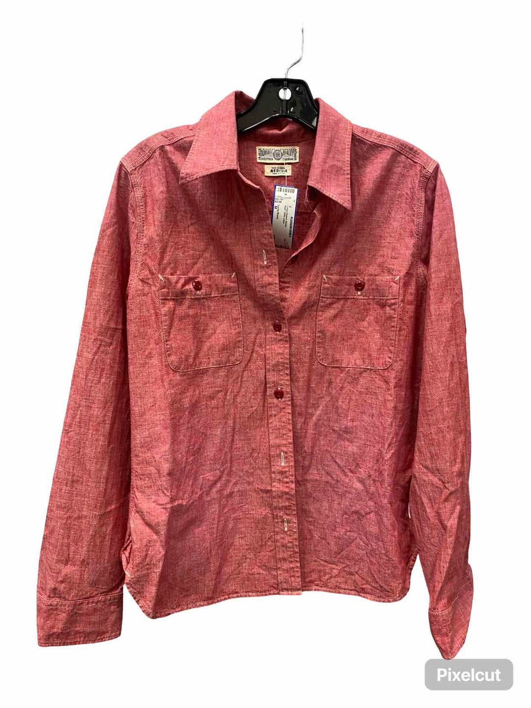 Lucky Brand Size M Red 100% cotton Long Sleeve Shirts
