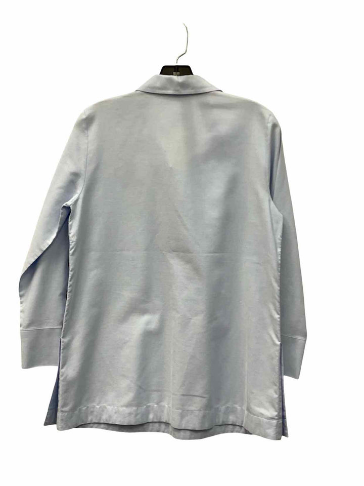 Chico's Size 00(2) Blue 100% cotton Long Sleeve Shirts