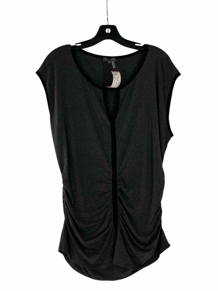 Vince Camuto Size XL Gray Black Ruched Tank Top