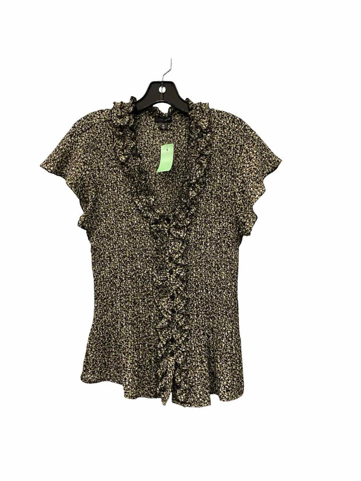 East 5th Size XL Green Black Print Short Sleeve Shirts