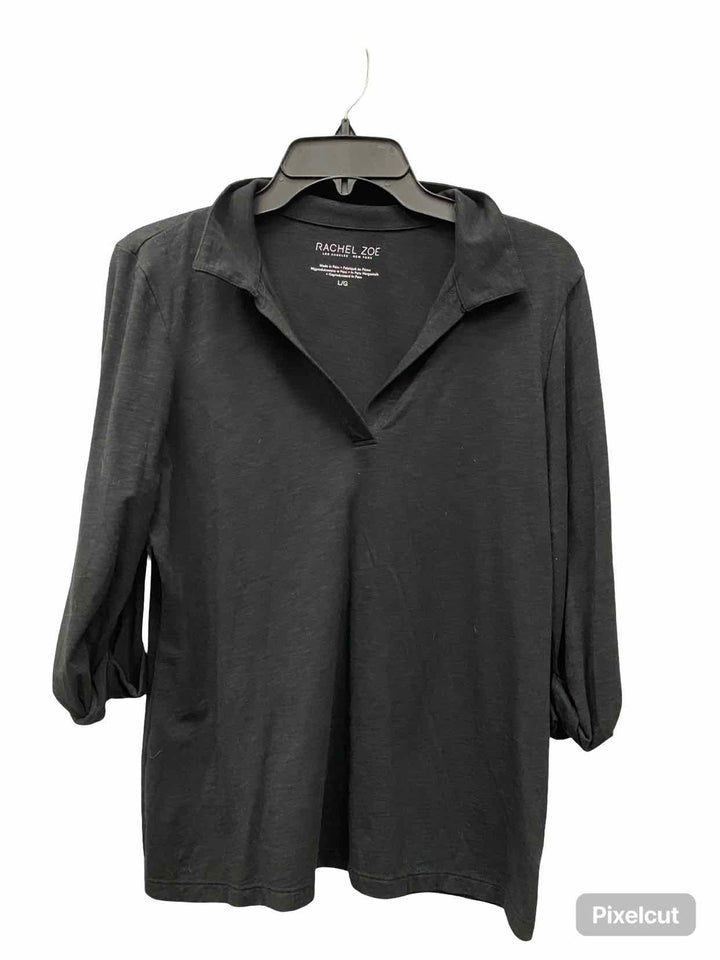 Rachel Zoe Size L Black Long Sleeve Shirts
