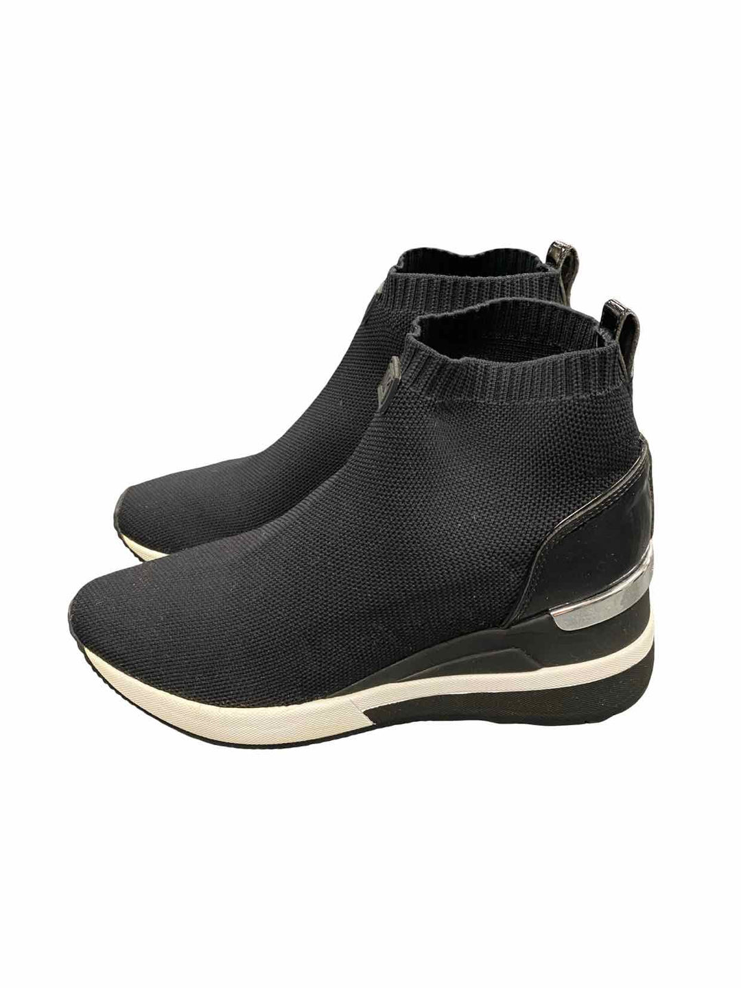 Michael Kors Shoe Size 6.5 Black Skyler Stretch Knit Boots(Ankle)