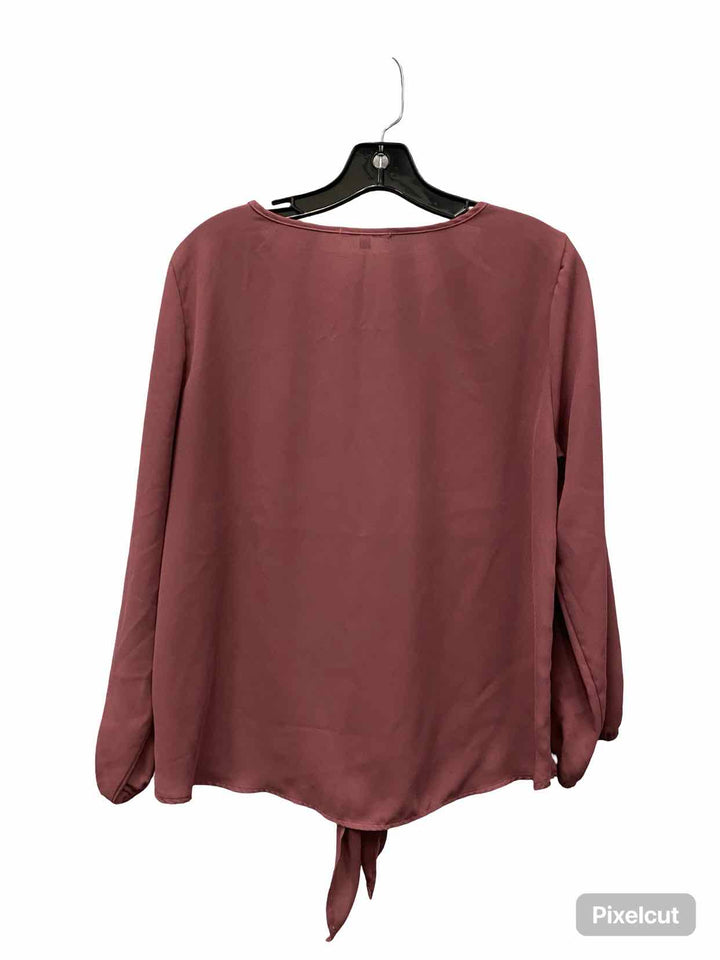 West Kei Size M Burgundy Long Sleeve Shirts