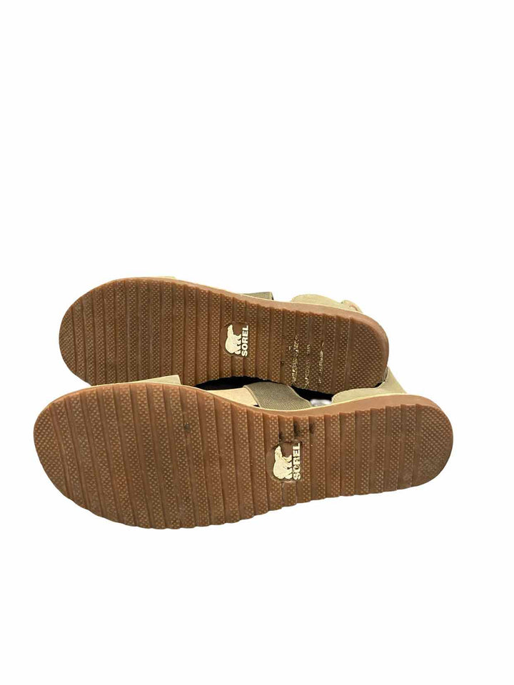 Sorel Shoe Size 8 Olive Leather Ella III Sandals