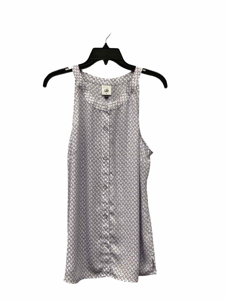 Cabi Size M White Purple Tank Top