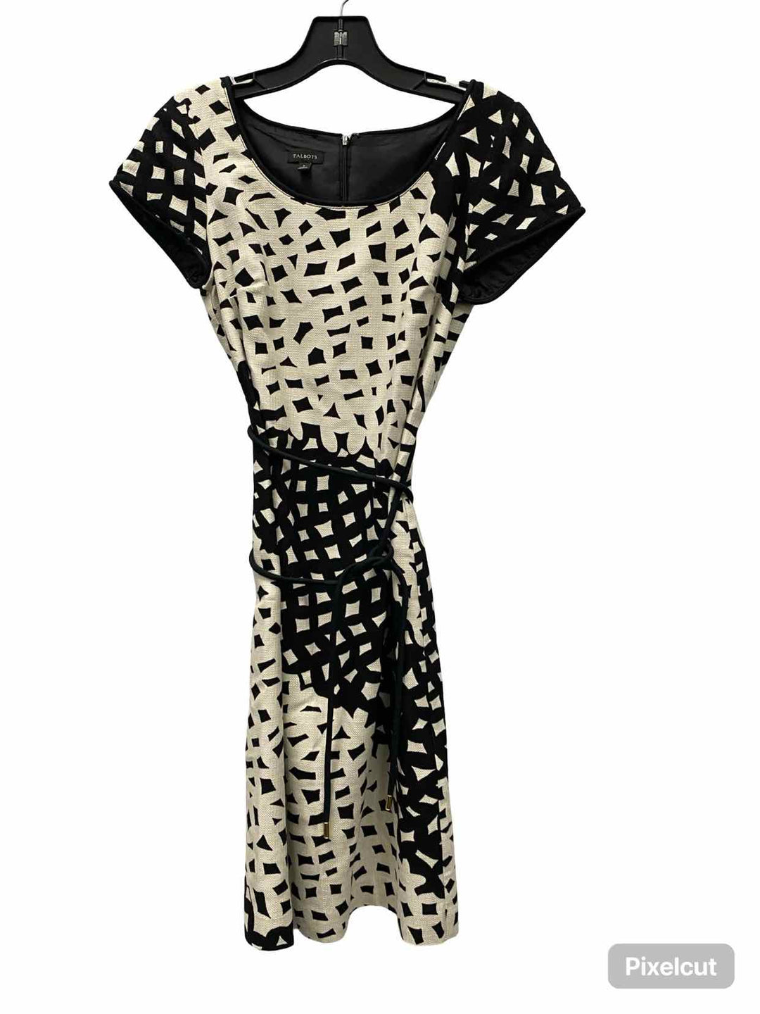 Talbots Size 2 Black White Dress