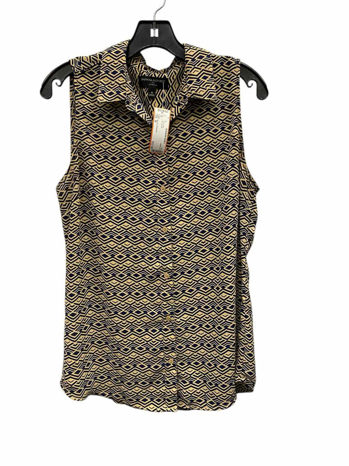 Banana Republic Size M Tan Black Tank Top